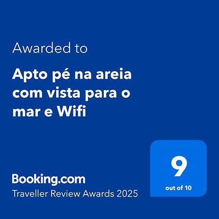 Apto Pe Na Areia Com Vista Para O Mar E Wifi Praia Grande  Eksteriør billede