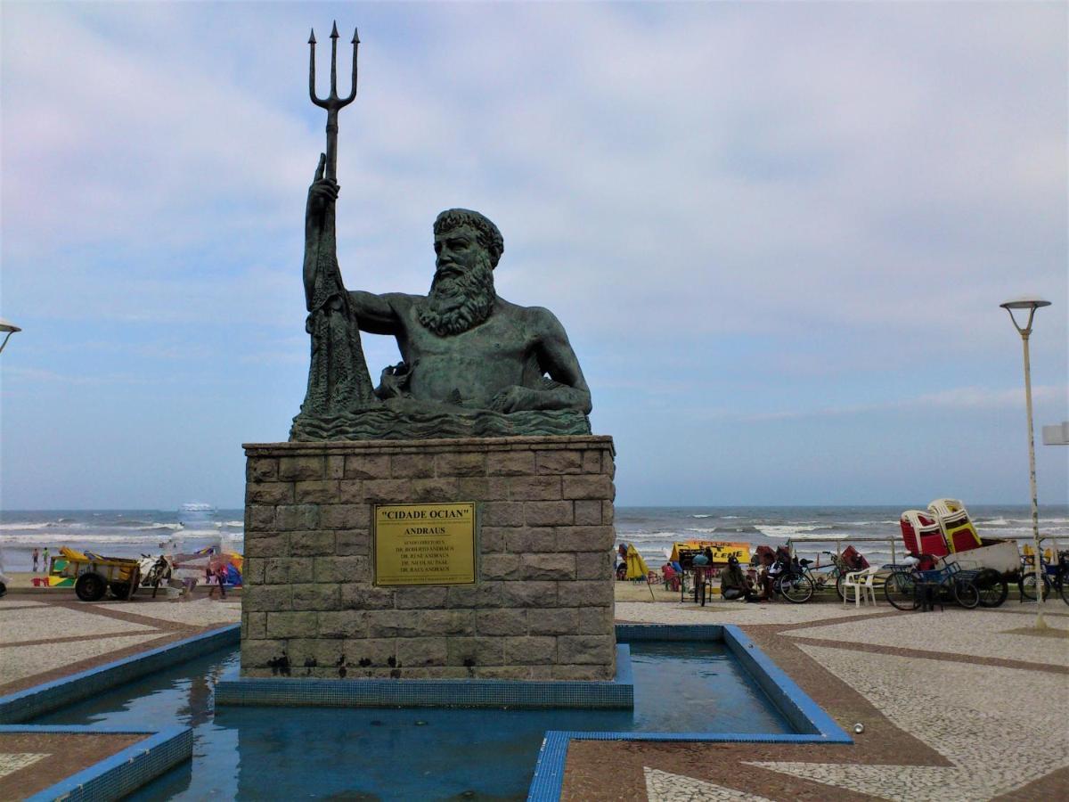 Apto Pe Na Areia Com Vista Para O Mar E Wifi Praia Grande  Eksteriør billede